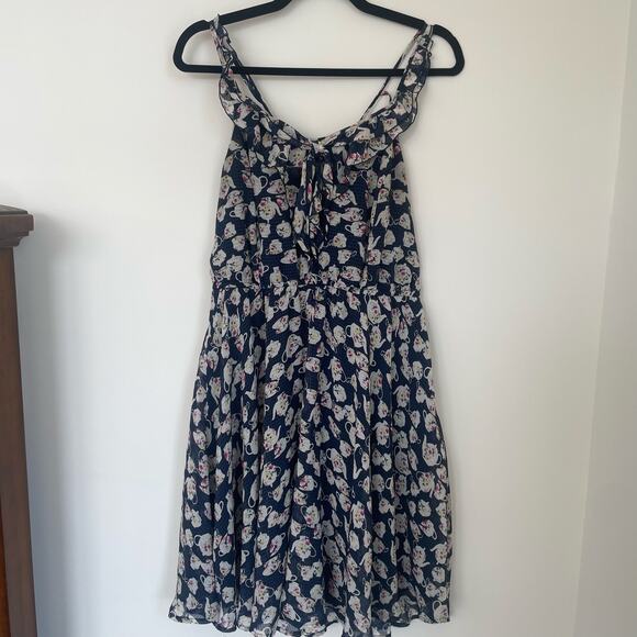 Disney LC Lauren Conrad Dresses & Skirts - Lauren Conrad Disney Alice in Wonderland Floral Teapot Teacup Sundress Sz L